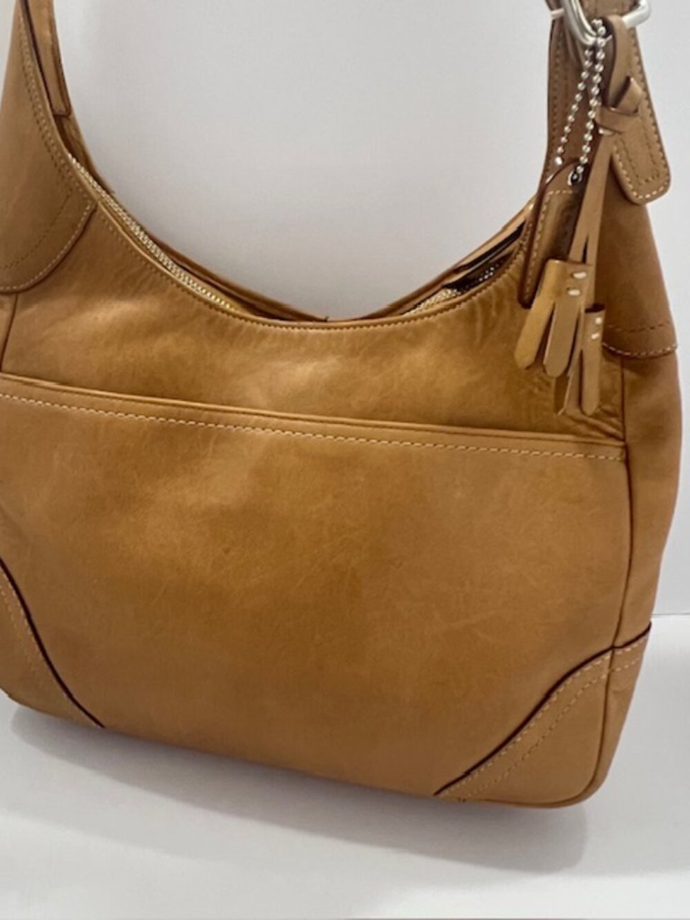 COACH HAMILTON HOBO LEATHER SHOULDER BAG #10280 CAMEL - Picture 8 of 16